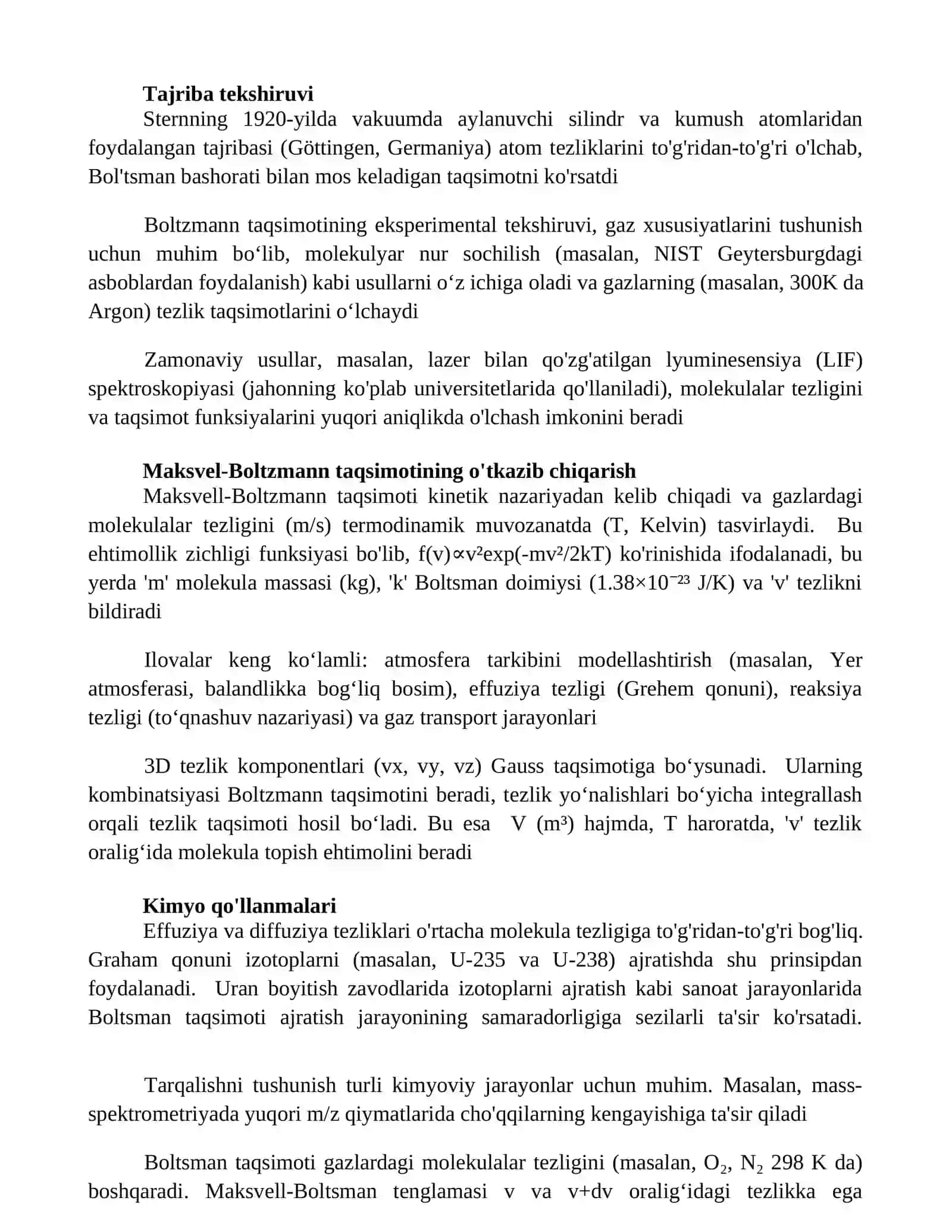 Molekulalar rang tezligi 3