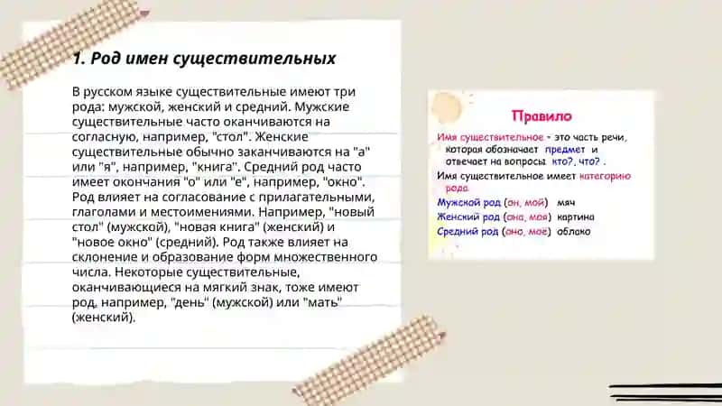 Род имен существительных 3