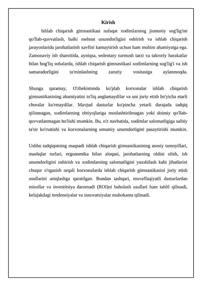 Ishlab chiqarish gimnastikasi: Asosiy tushunchalar va afzalliklar 3