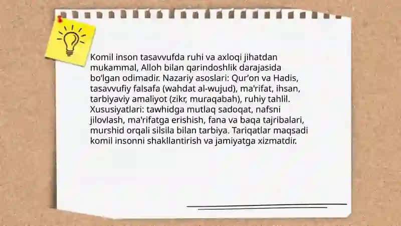 Tasavvufda komil inson qarashlari va tariqatlari 3