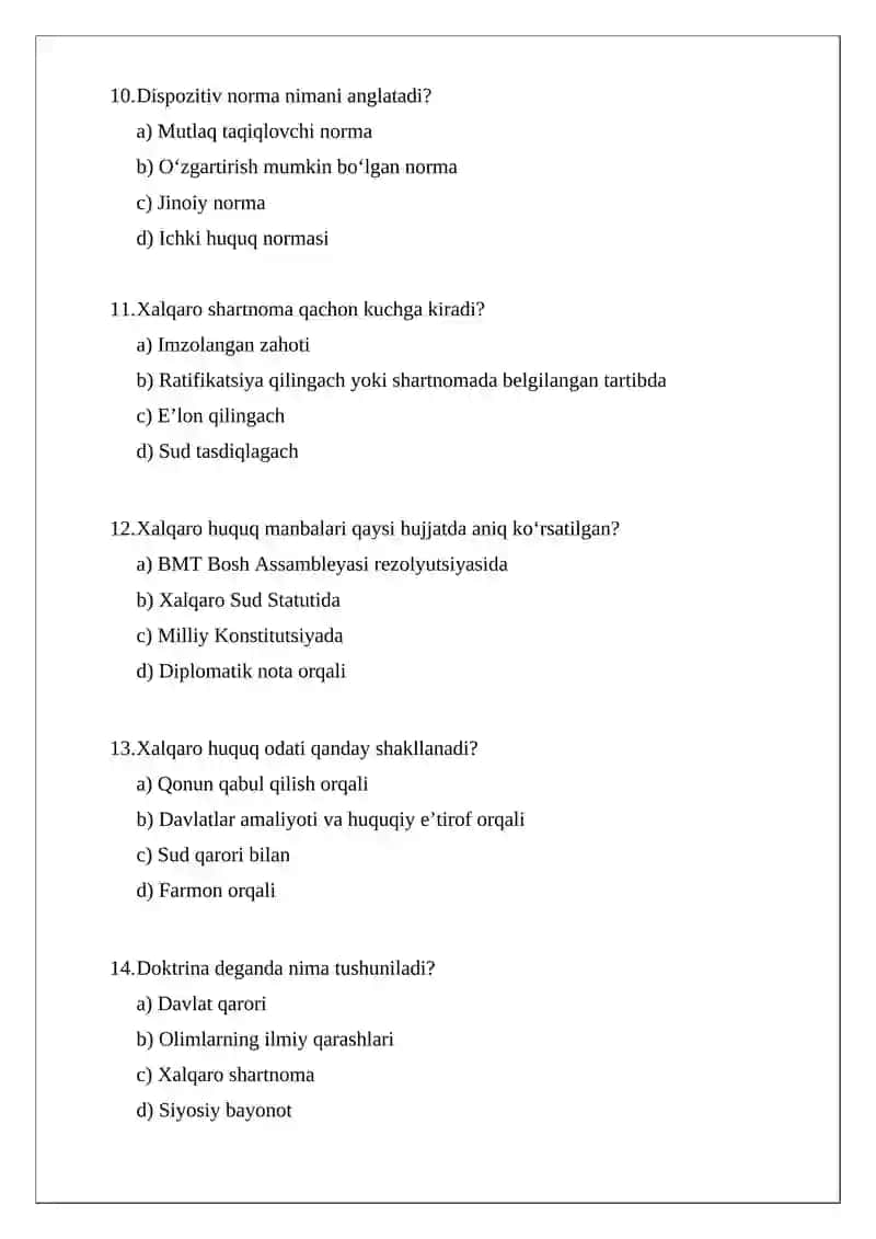 Xalqaro huquq normalari va manbalari 3