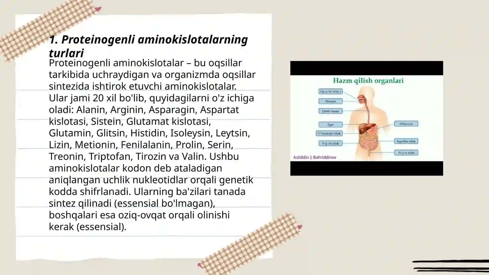 Proteinogenli aminokislotalar 3