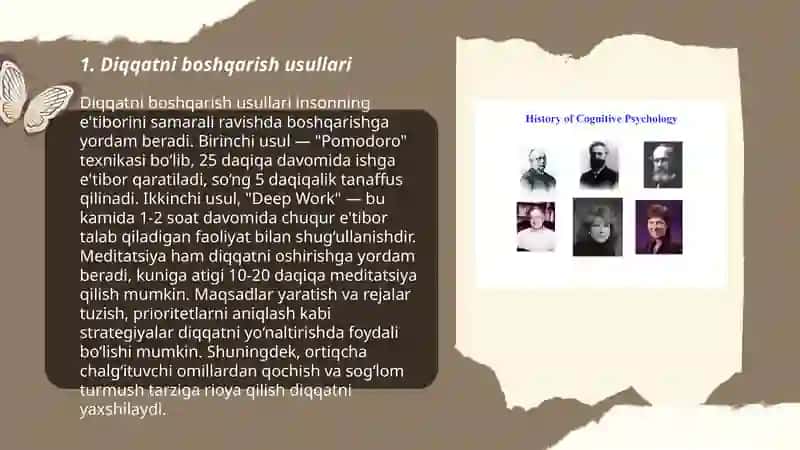 Diqqatni boshqarish usullari 3