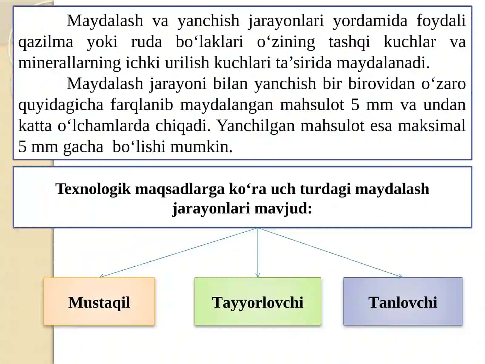 MAYDALASH HAQIDA UMUMIY MA’LUMOTLAR 3