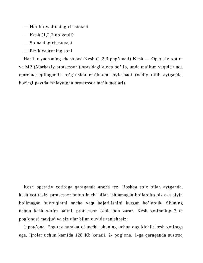 Kompyuter tezligi va CPU chastotasi 3