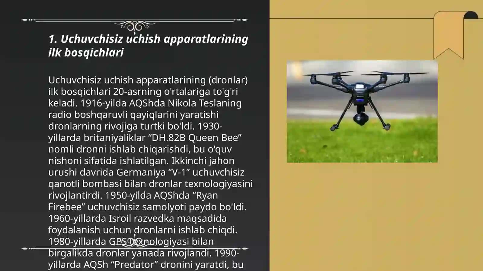 Uchuvchisiz uchish aparatlarining rivojlanish tarixi 3