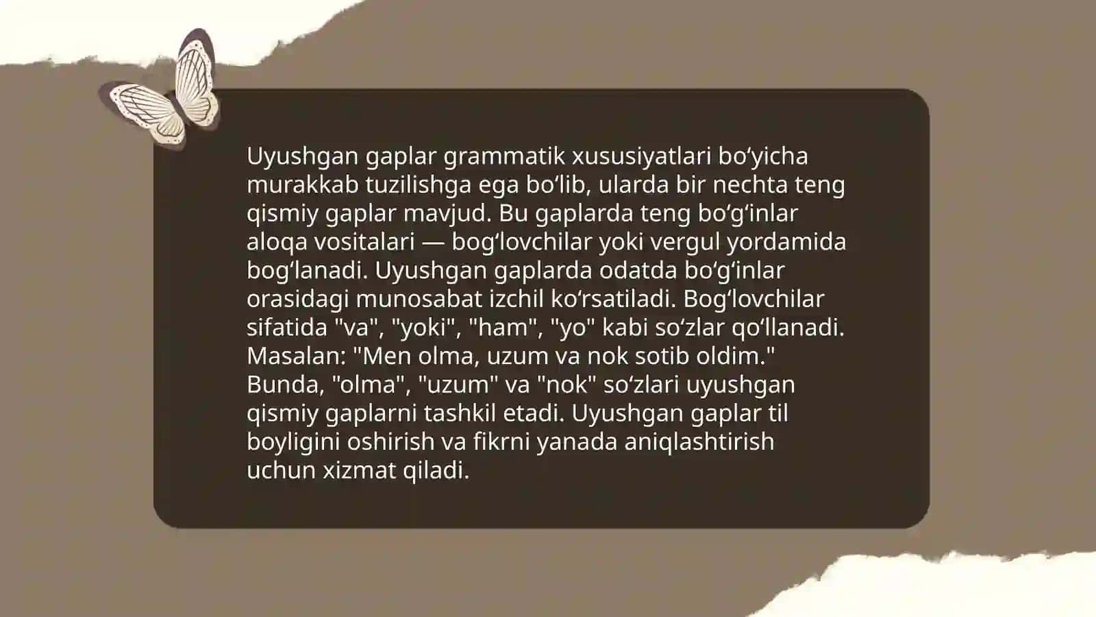 Uyushgan gaplarning nutqiy voqelanishi 3