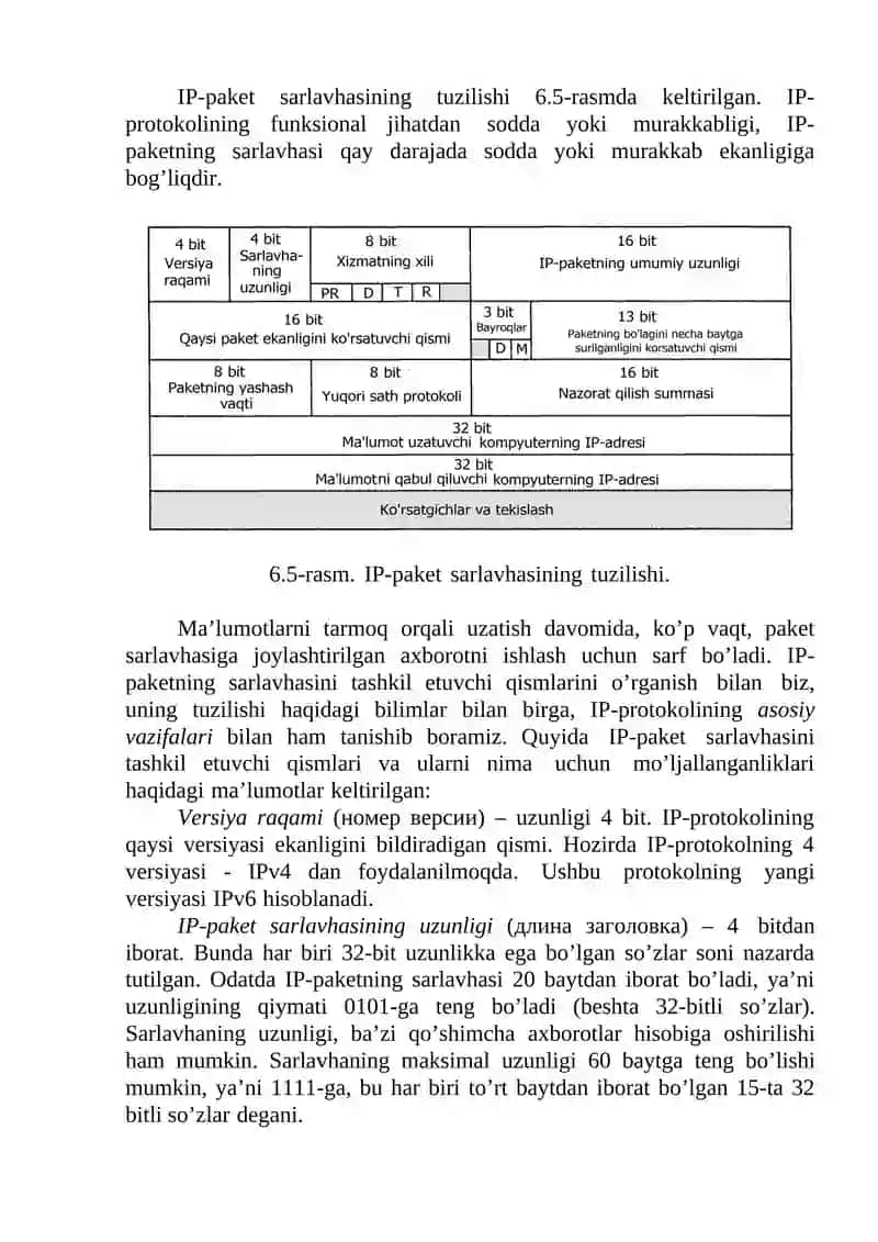 TCP/IP steki protokollarining ma’lumotlar birliklari 3