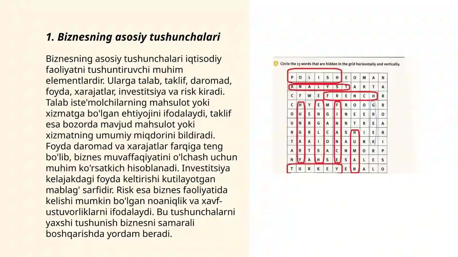 Biznesga kirish kursi 3
