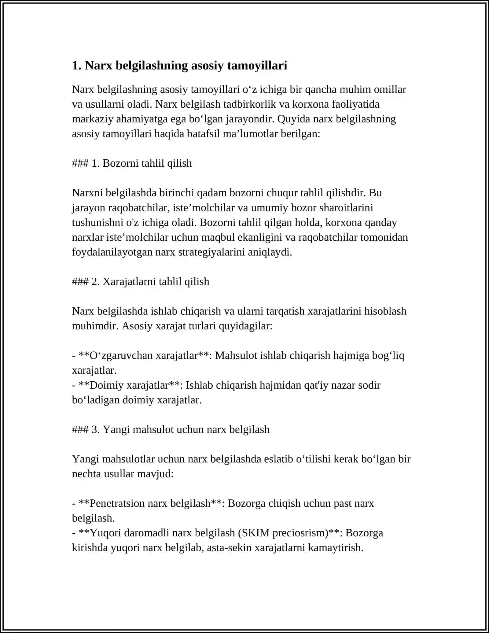 NARX BELGILASH RAQOBAT KURASHINING MUKAMMAL VA NOMUKAMMAL USULLARI 3