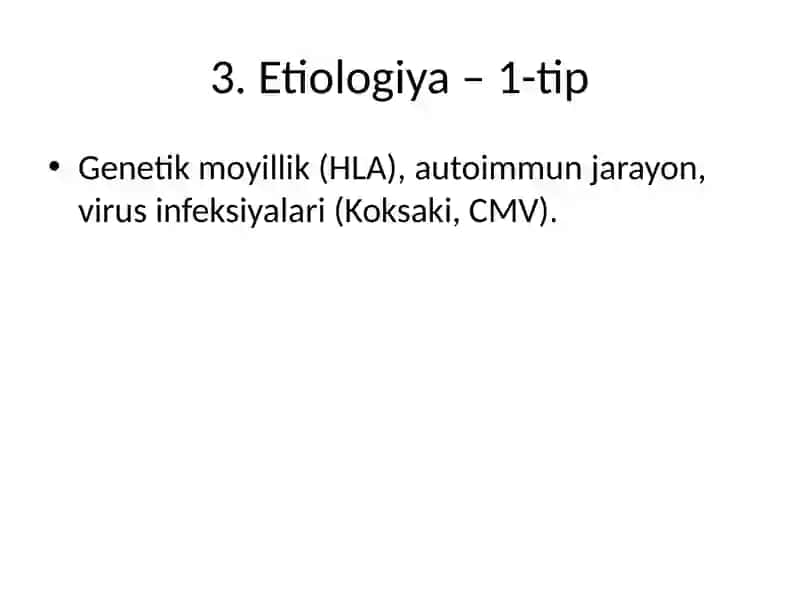Bolalarda Qandli Diabet Etilogiya,Patogenez, Marfologiya 3