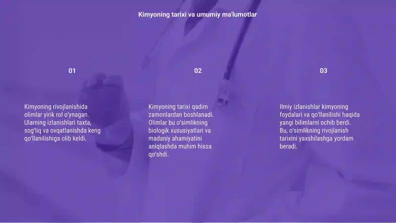 Umumiy kimyoning rivojlanishiga olimlarning qoʻshgan hissasi 3