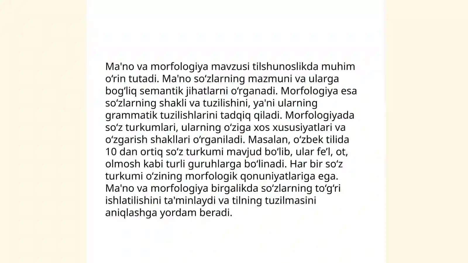Ma'no va Morfologiya 3