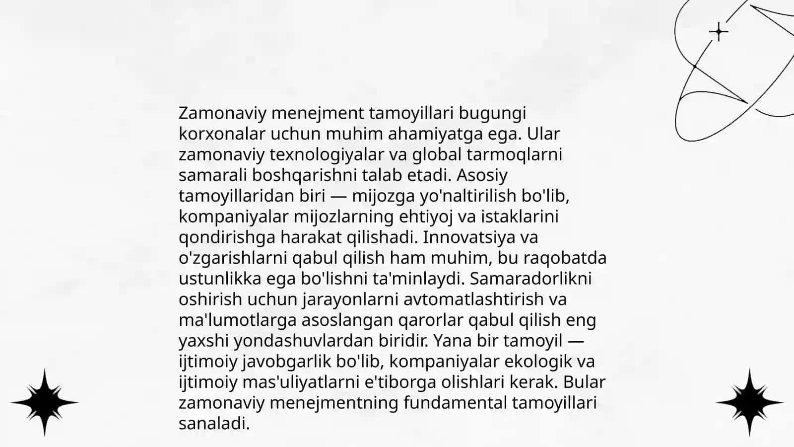 Zamonaviy menejment tamoyillari 3