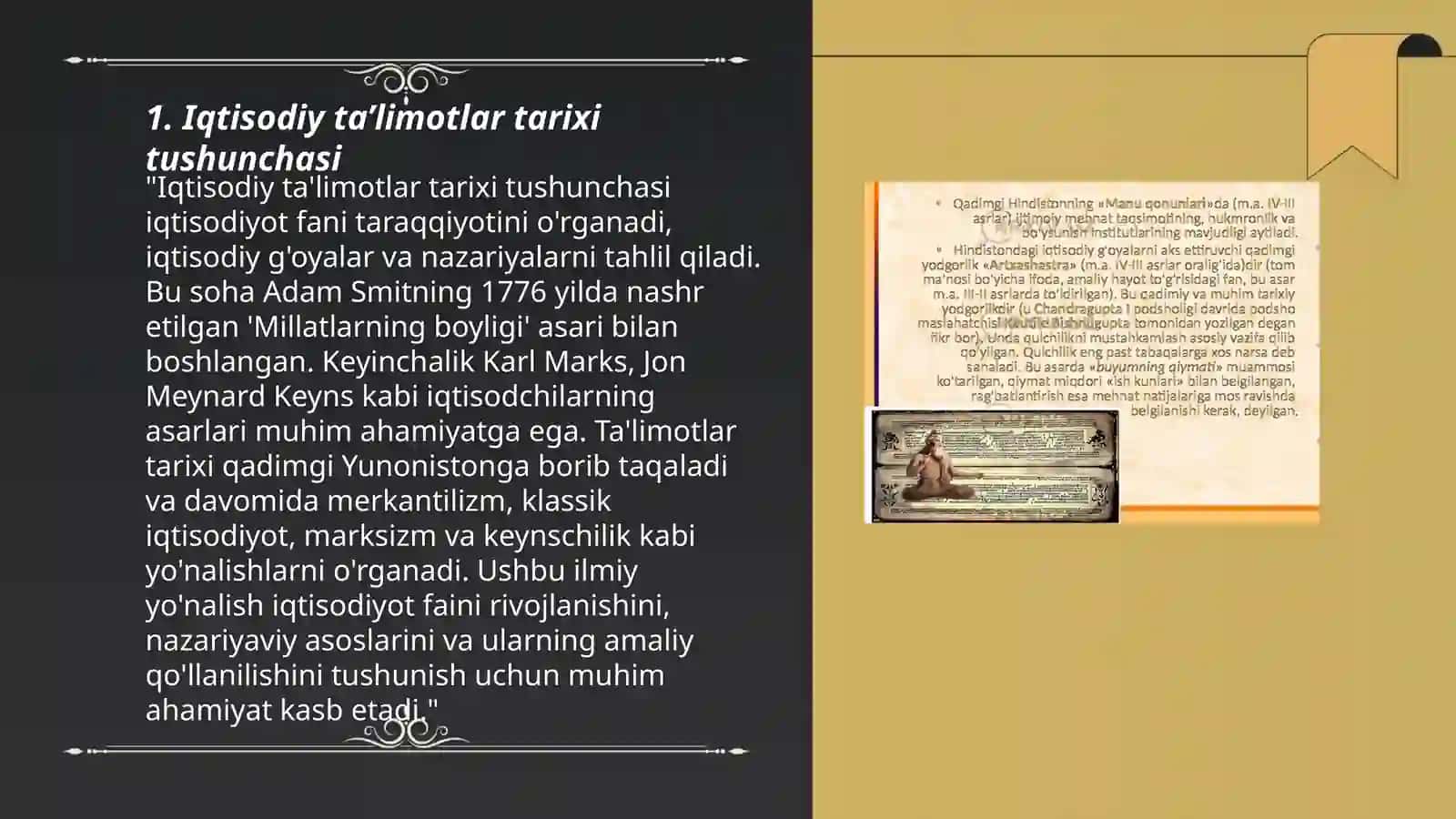 Iqtisodiy ta’limotlar tarixi haqida 3