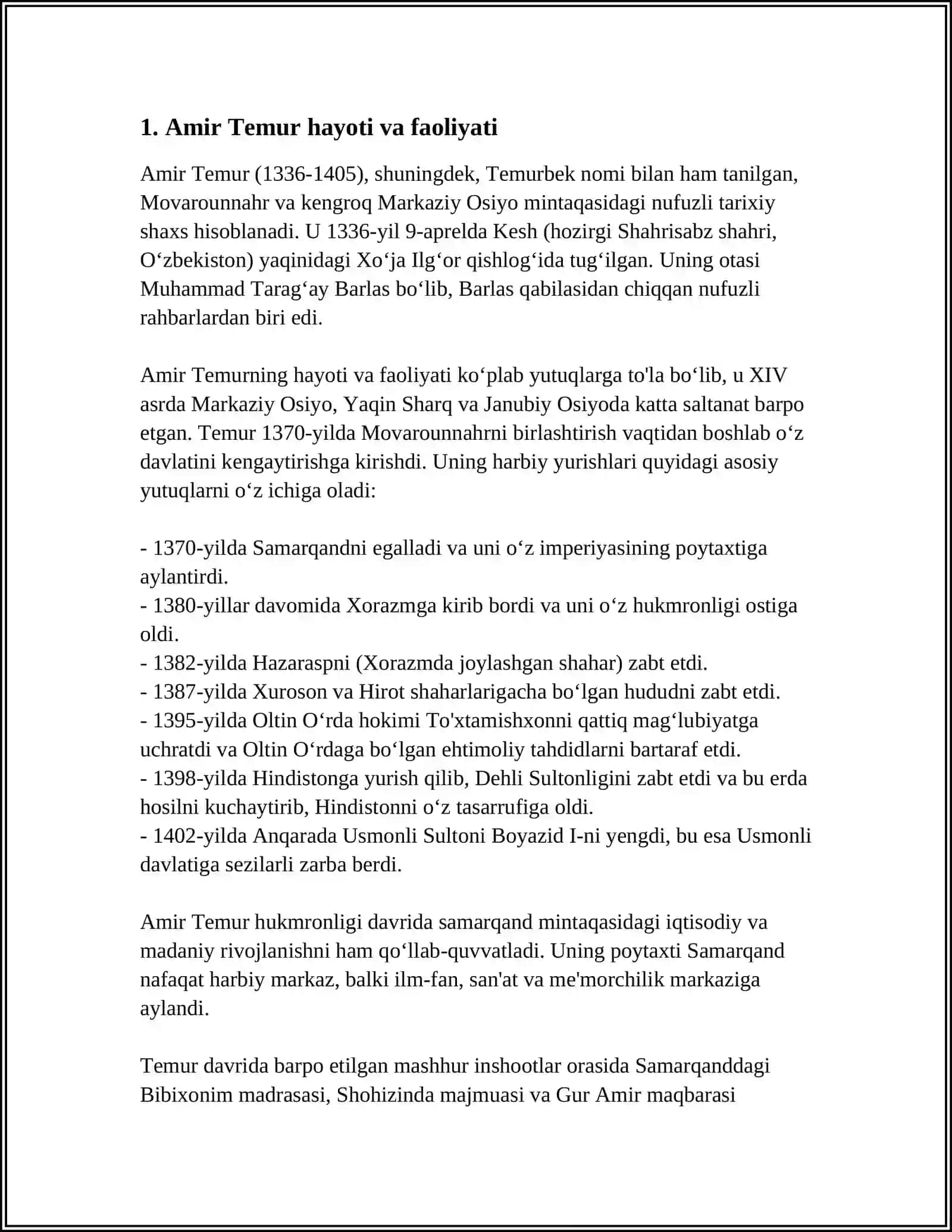 AMIR TEMUR BUYUK DAVLAR ARBOBI 3