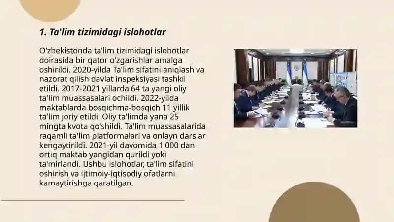 Ta'lim Tizimidagi Islohotlar 3
