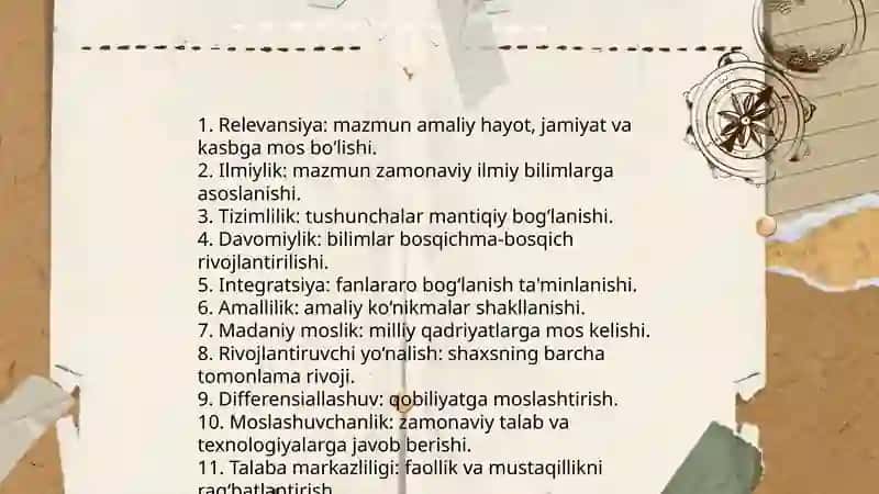 Ta'lim mazmuni 3