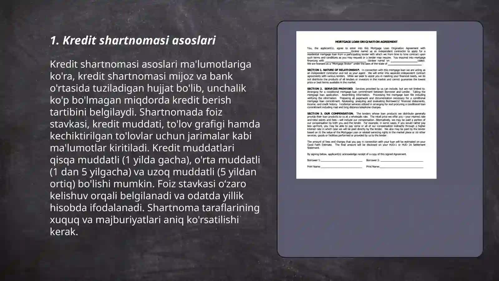 Kredit shartnomasi asoslari 3
