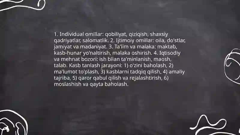 INSON VA KASB MUAMMOSINI O'RGANISH 3