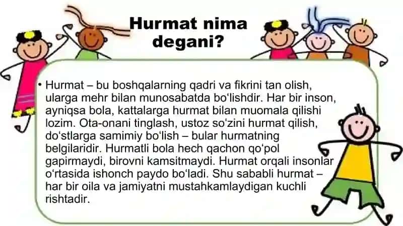 Hurmat va odob insonning bezagi 3