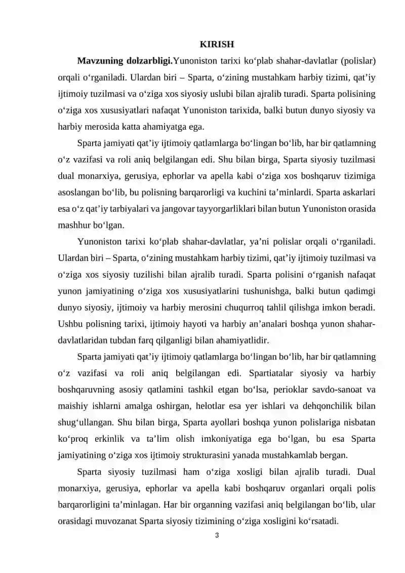 SPARTA POLISINI O‘ZIGA XOS XUSUSIYATLARI 3