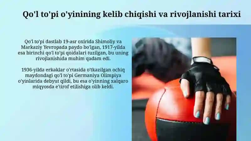 Qo'l to'pi o'yinining kelib chiqishi va rivojlanish tarixi 3