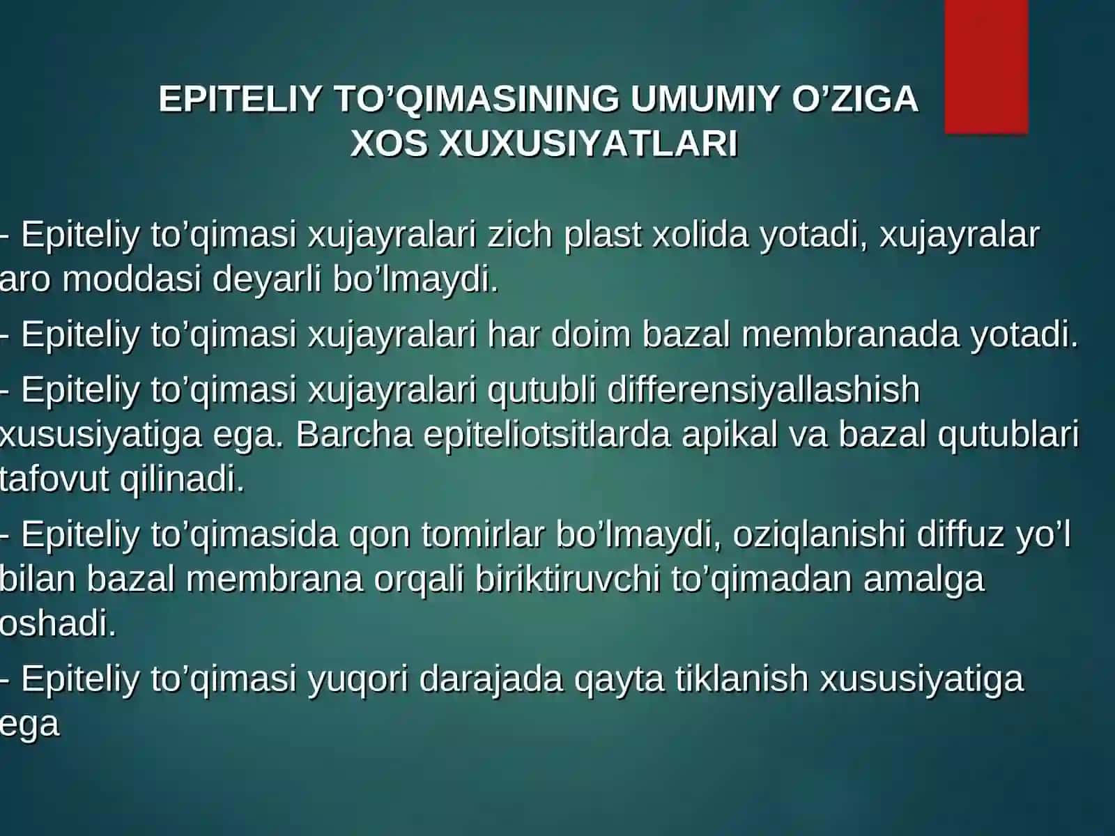 EPITELIY TO’QIMASI 3