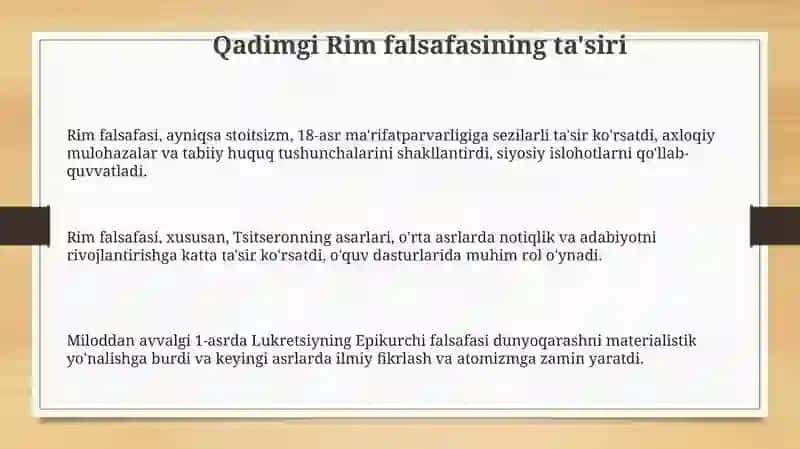 Qadimgi Rim Falsafasi 3