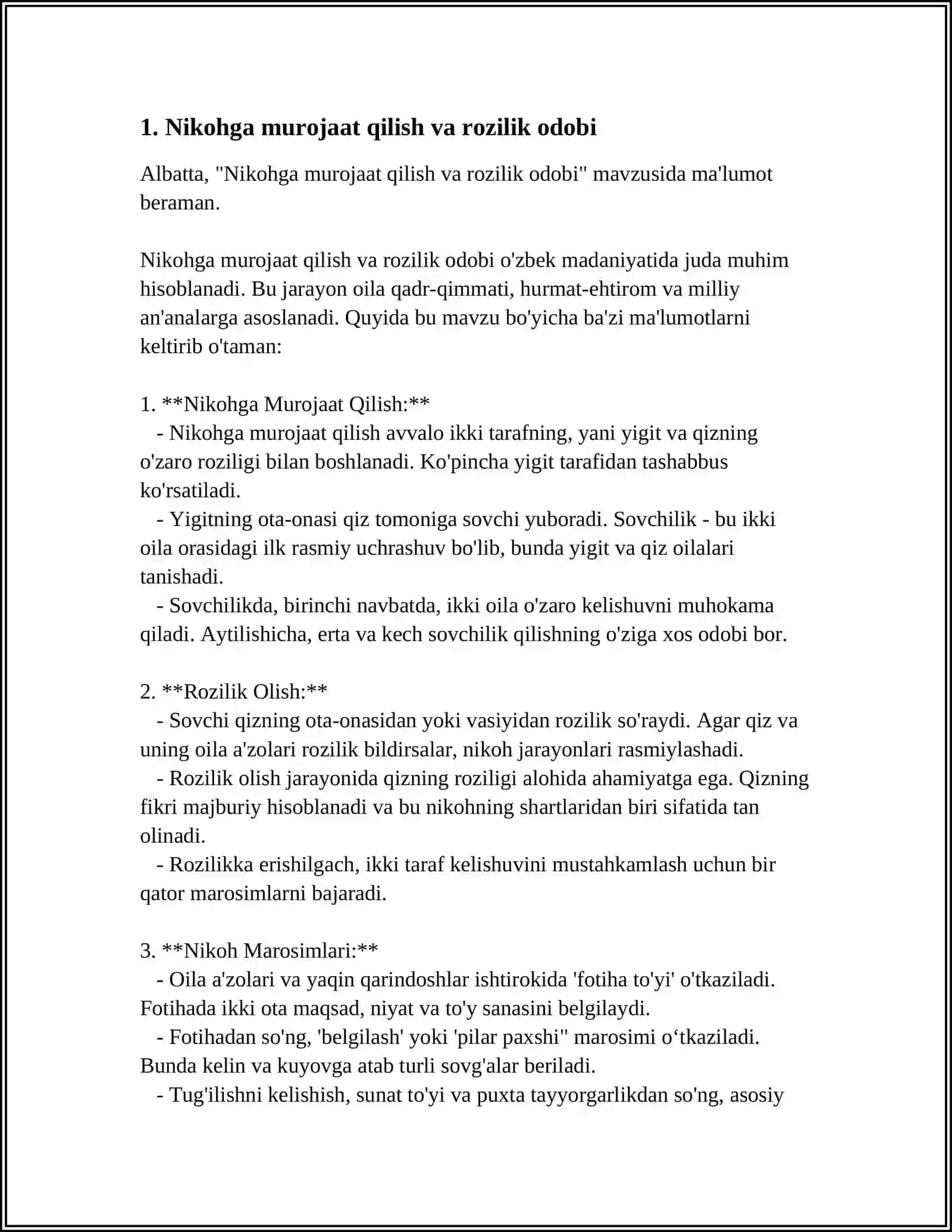 UYLANISH ODOBI 3