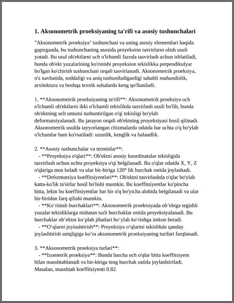 AKSONOMETRIK PROEKSIYALAR 3