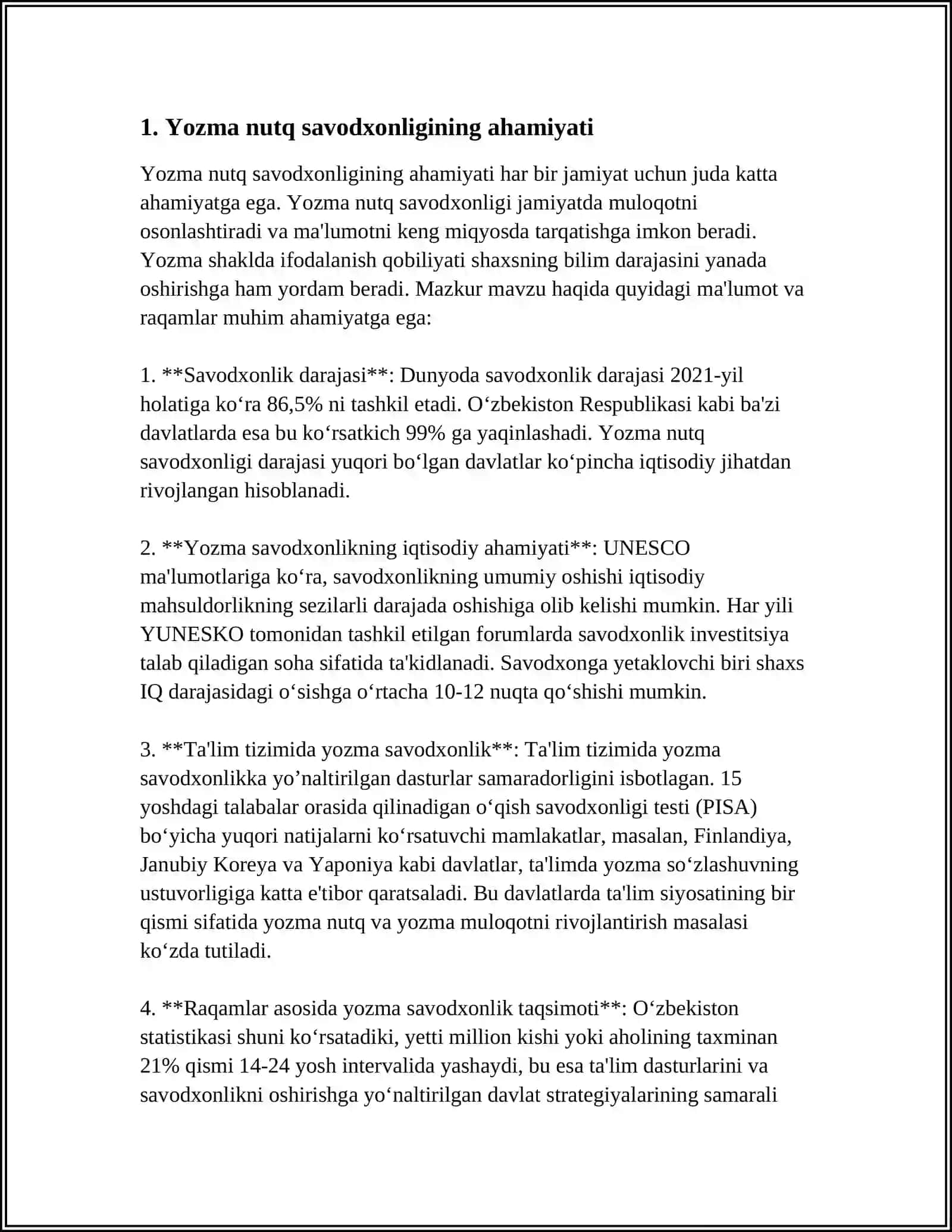 YOZMA NUTQ SAVODHONLIGI 3
