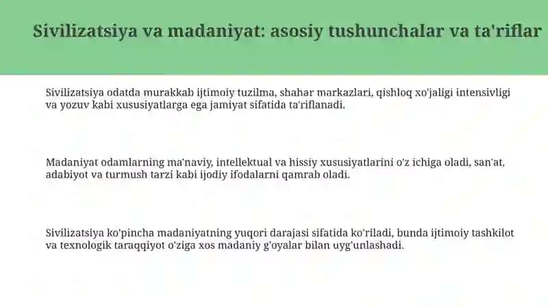 Sivilizatsiya va Madaniyat 3