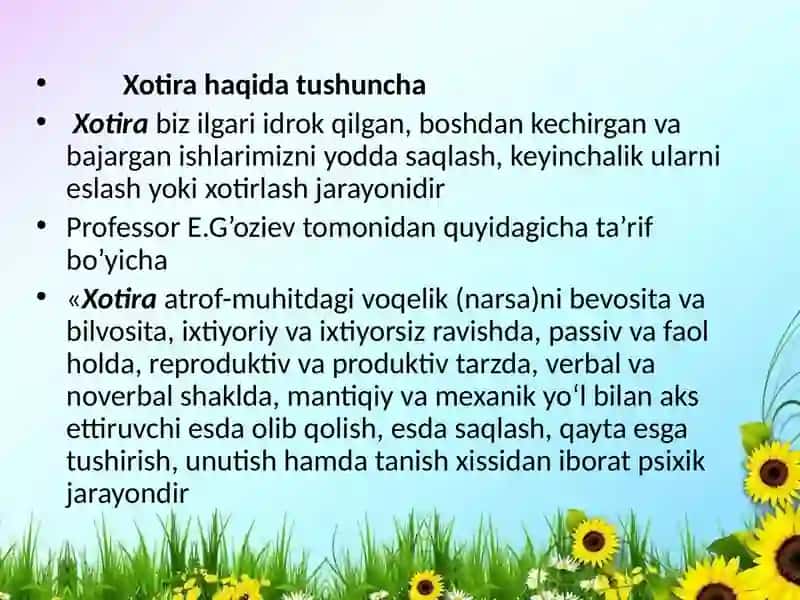 Xotira haqida tushuncha 3
