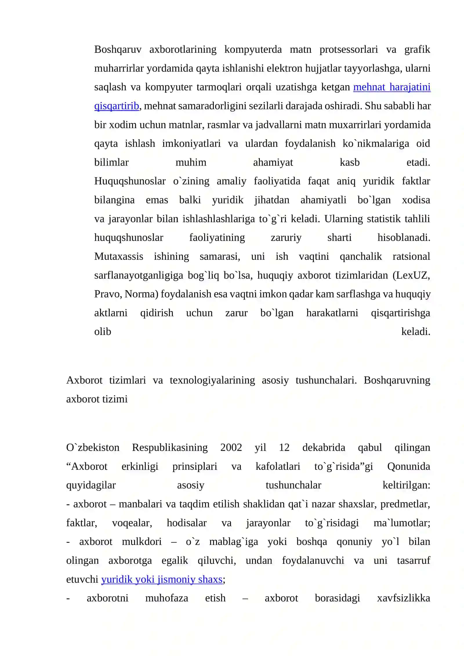 IQTISODIYOTDA AXBOROT KOMPLEKSLARI VA TEXNOLOGIYALARI 3