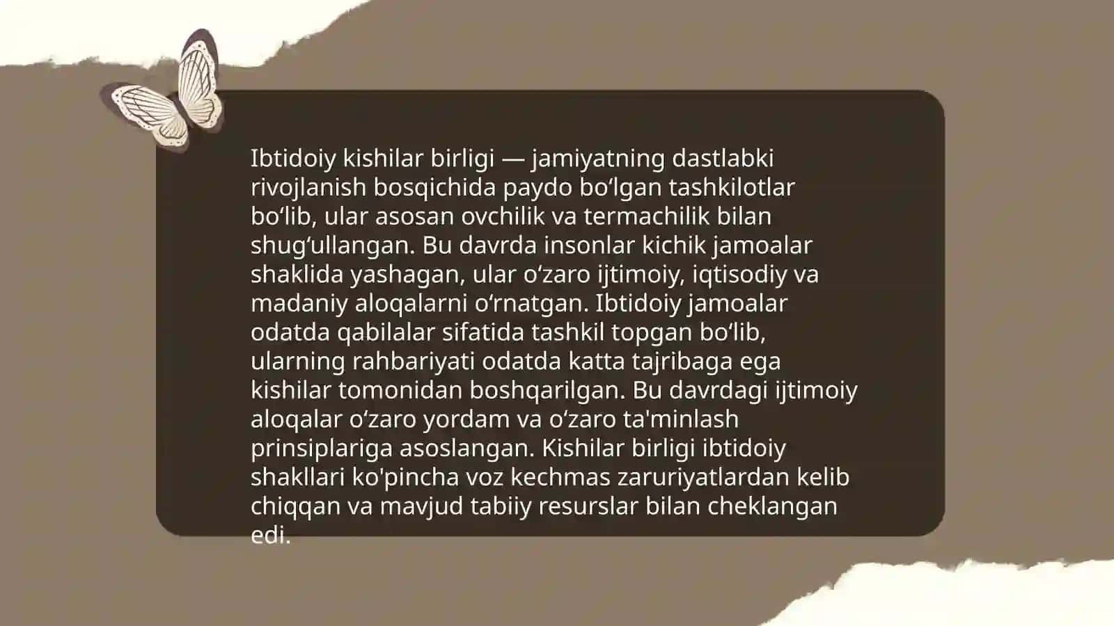 Kishilar birligining tarixiy shakllari 3