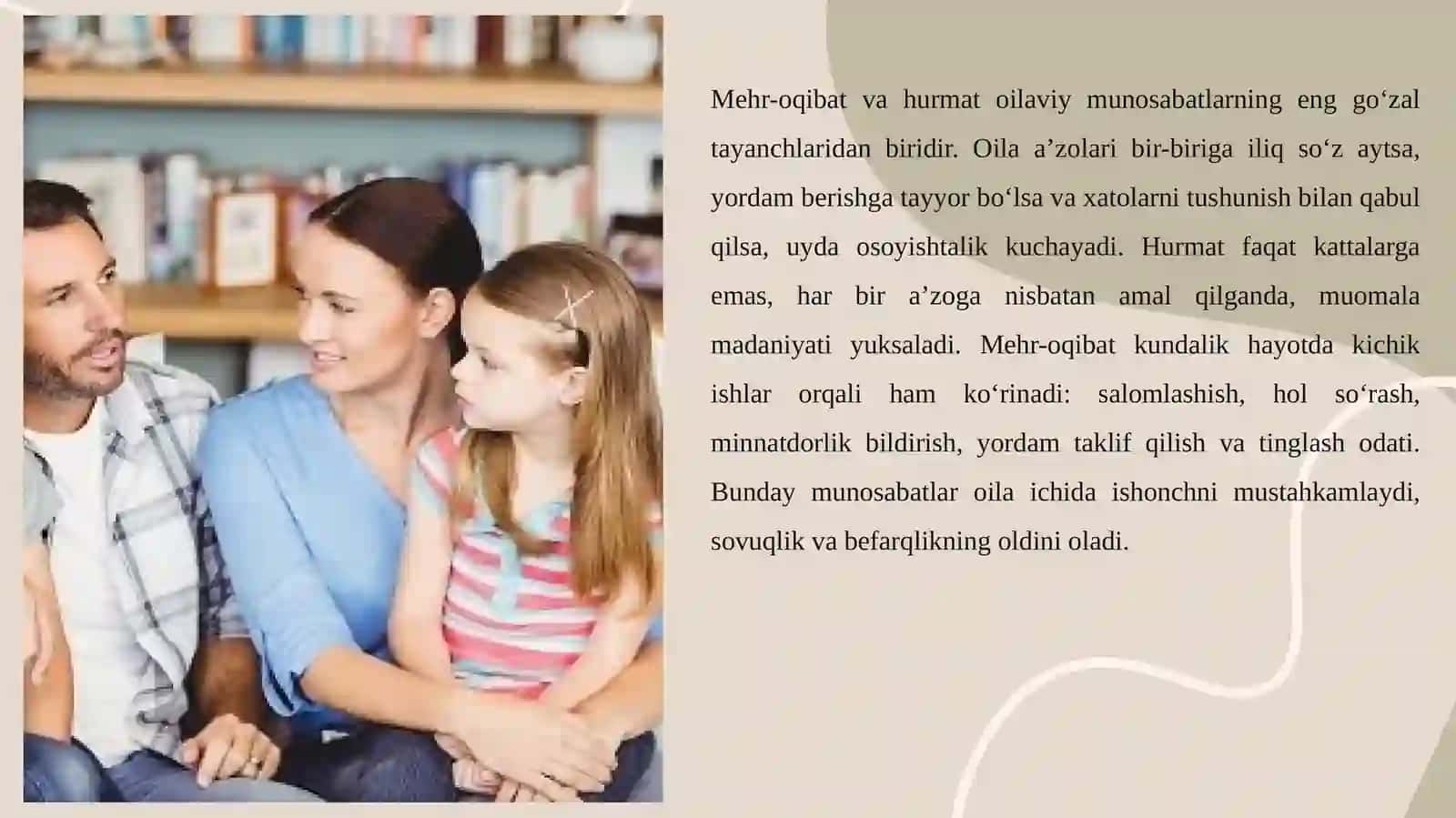 Oila mustahkamligining ma‘naviy asoslari 3
