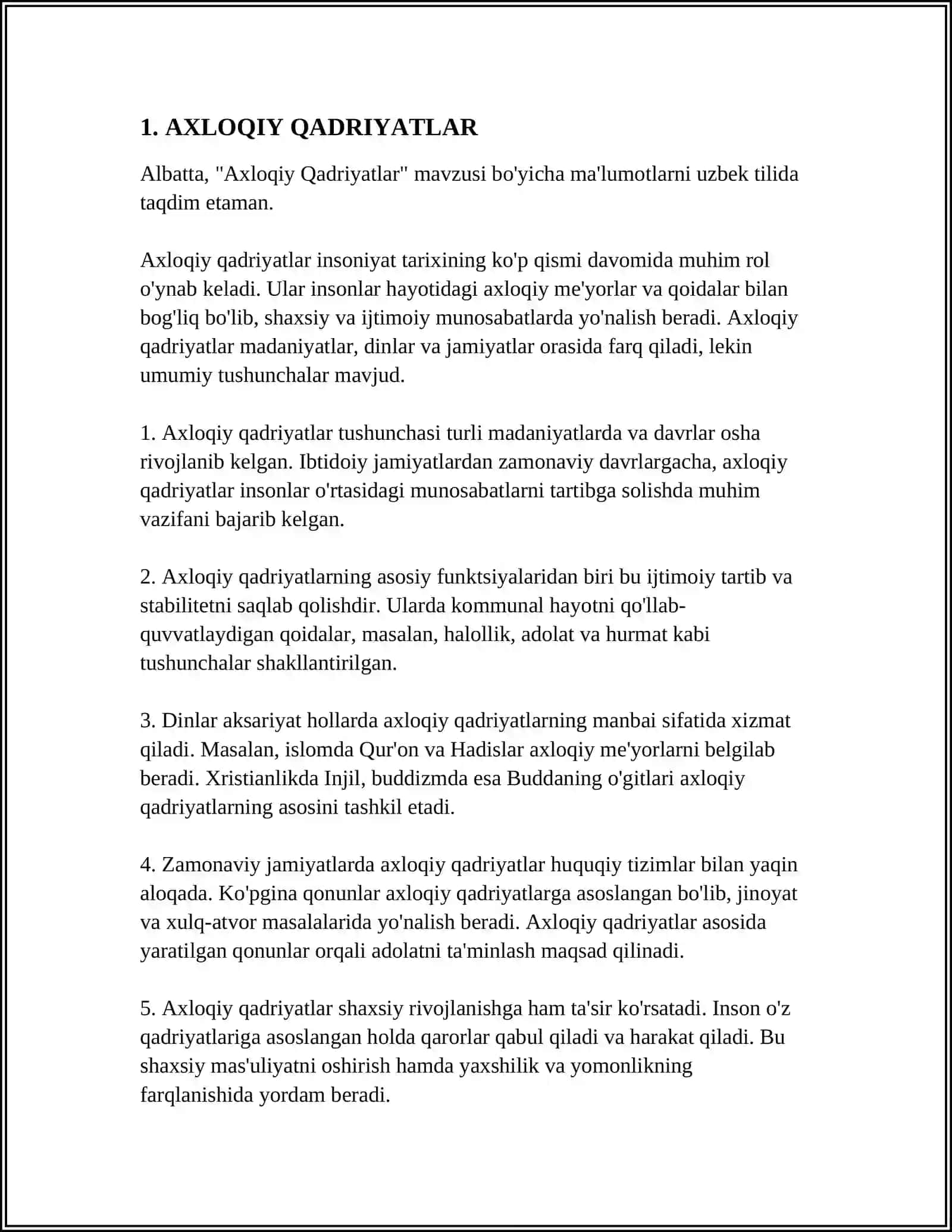AXLOQ,EKALOGIK MADANIYAT 3