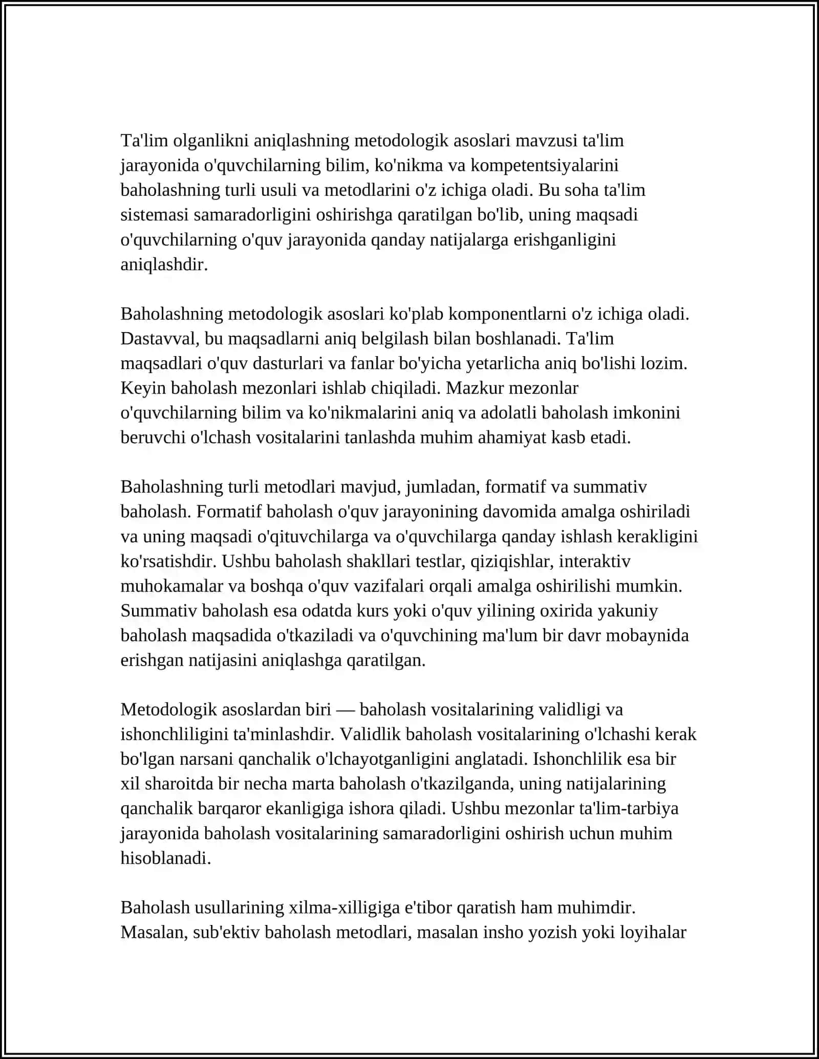 TA'LIM OLGANLIKNI TASHXIS ETISH 3