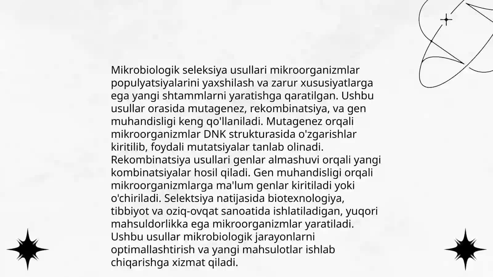 Mikroorganizmlarda seleksiya usullari 3