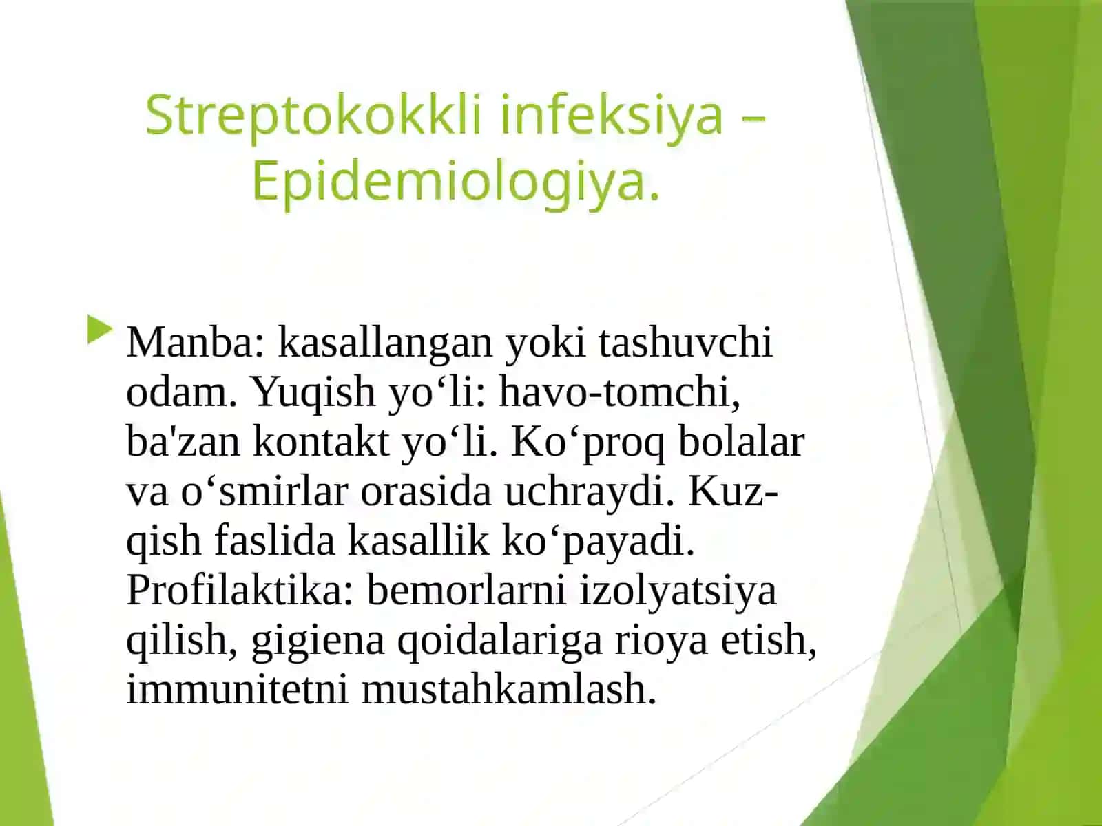 Streptokokkli va Pnevmokokkli infeksiyalar 3