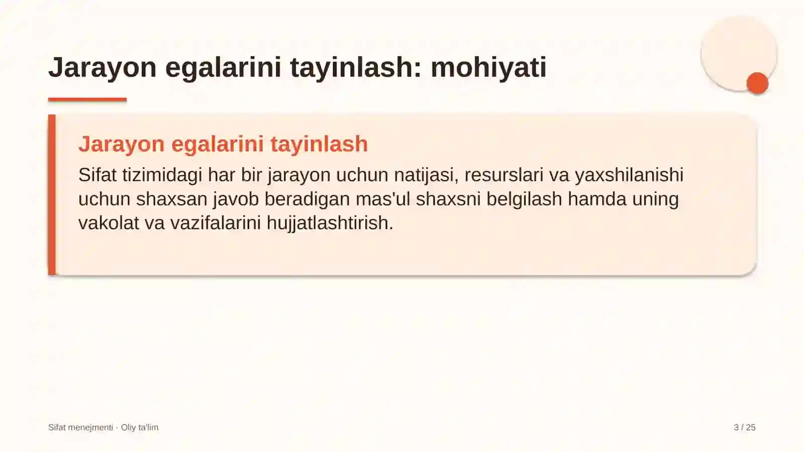 Kompyuter tarmoqlarini boshqarishda jarayonlar egalarini tayinlash 3