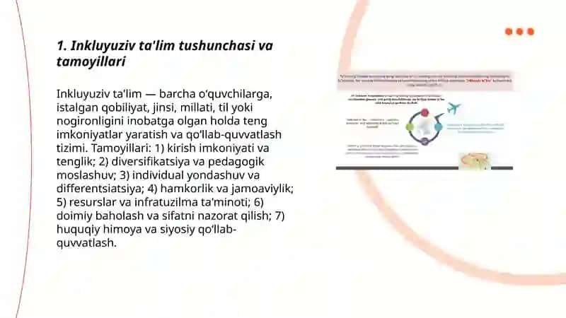 Inkluyuziv ta'lim modeli, tahlili va xususiyatlari 3