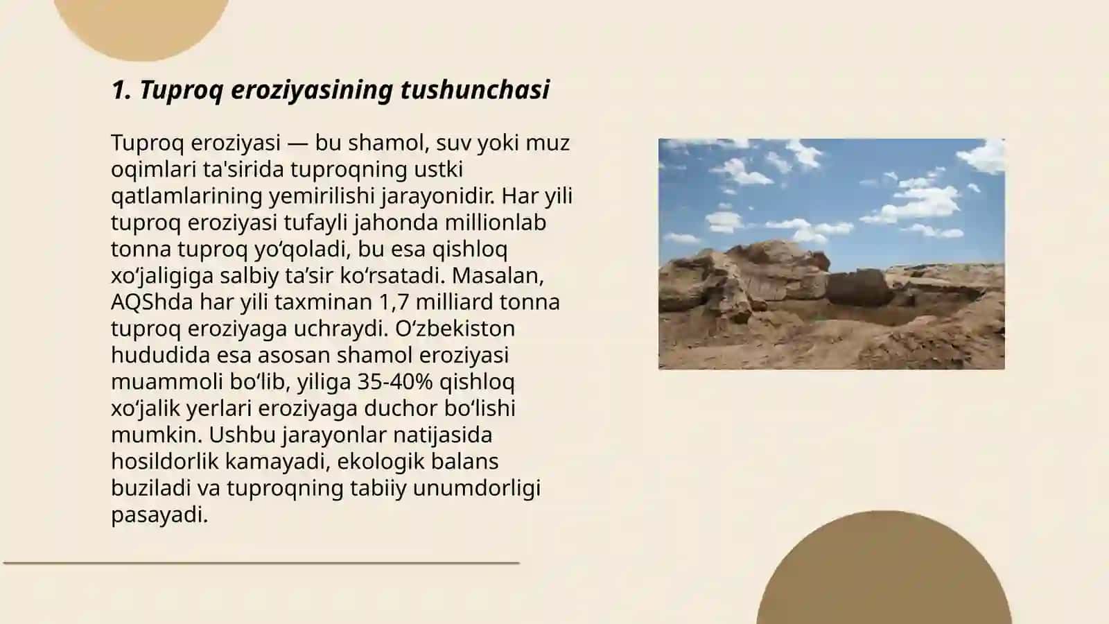 Tuproq eroziyasi va uning turlari 3