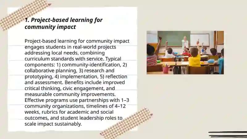 Project-based learning for community impact 3