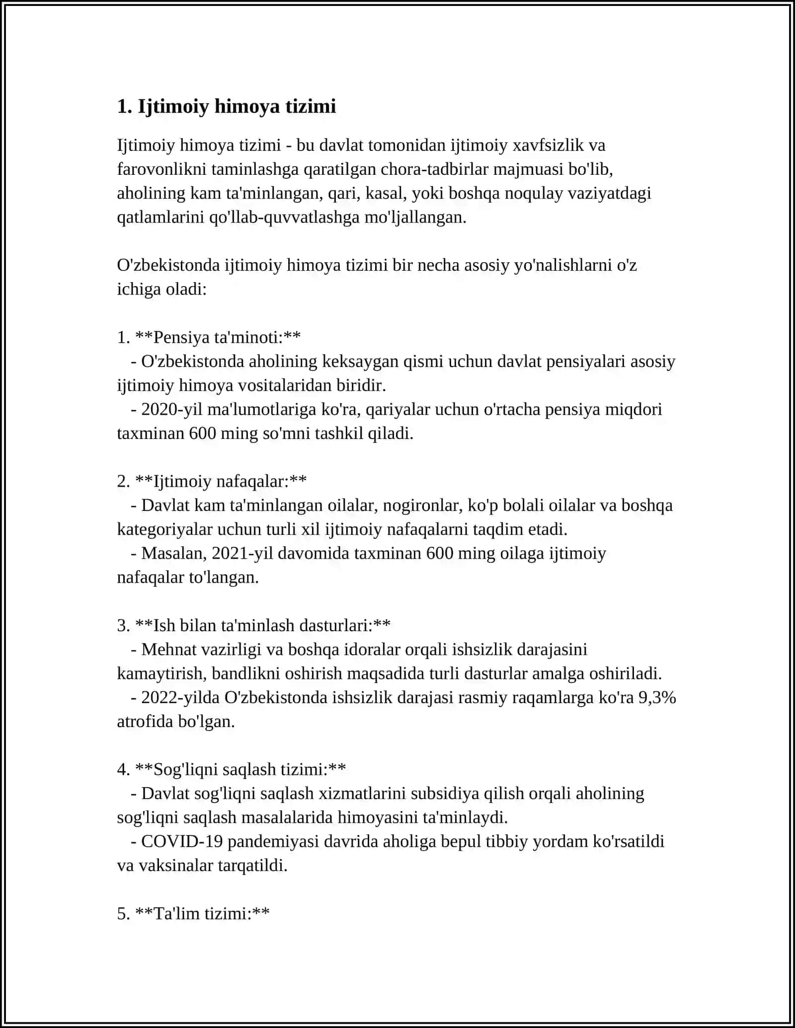 DAVLATNING IJTIMOIY SIYOSATI 3
