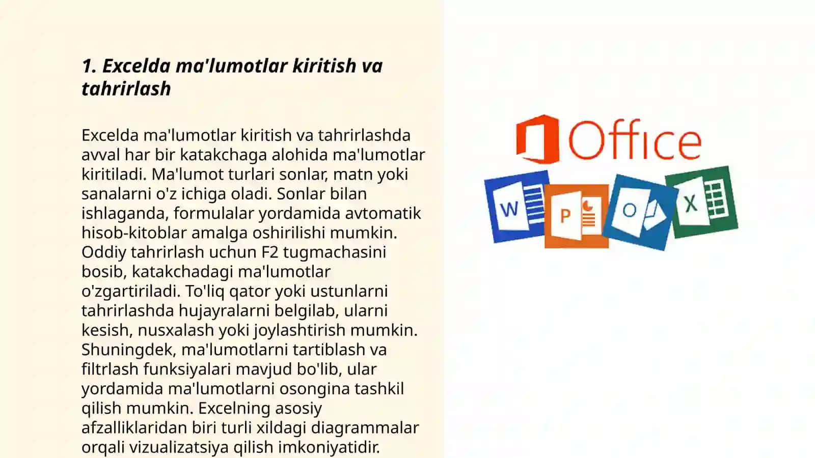 MS Excel da varoqlar bilan ishlash 3
