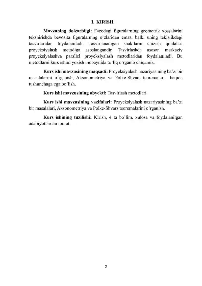Proyeksiyalash nazariyasi, Aksonometriya. 3