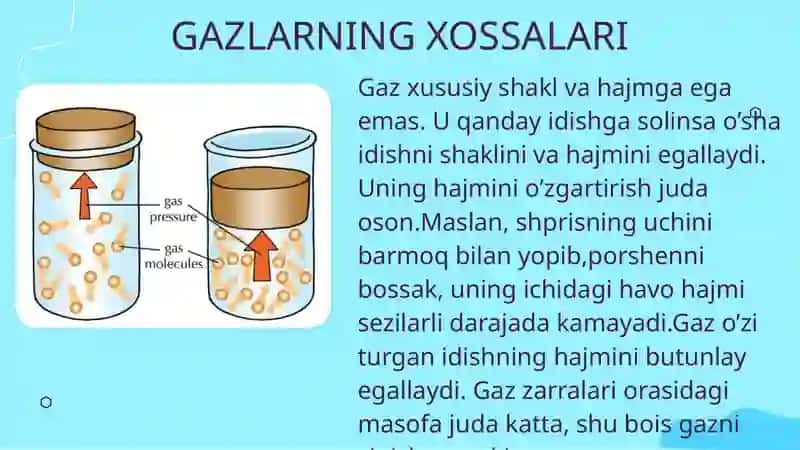 6-sinf Tabiiy fanlar:GAZLAR 3