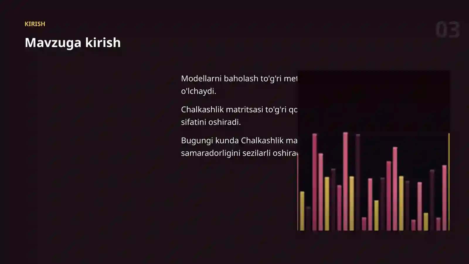 MODELLARNI BAHOLASH 3